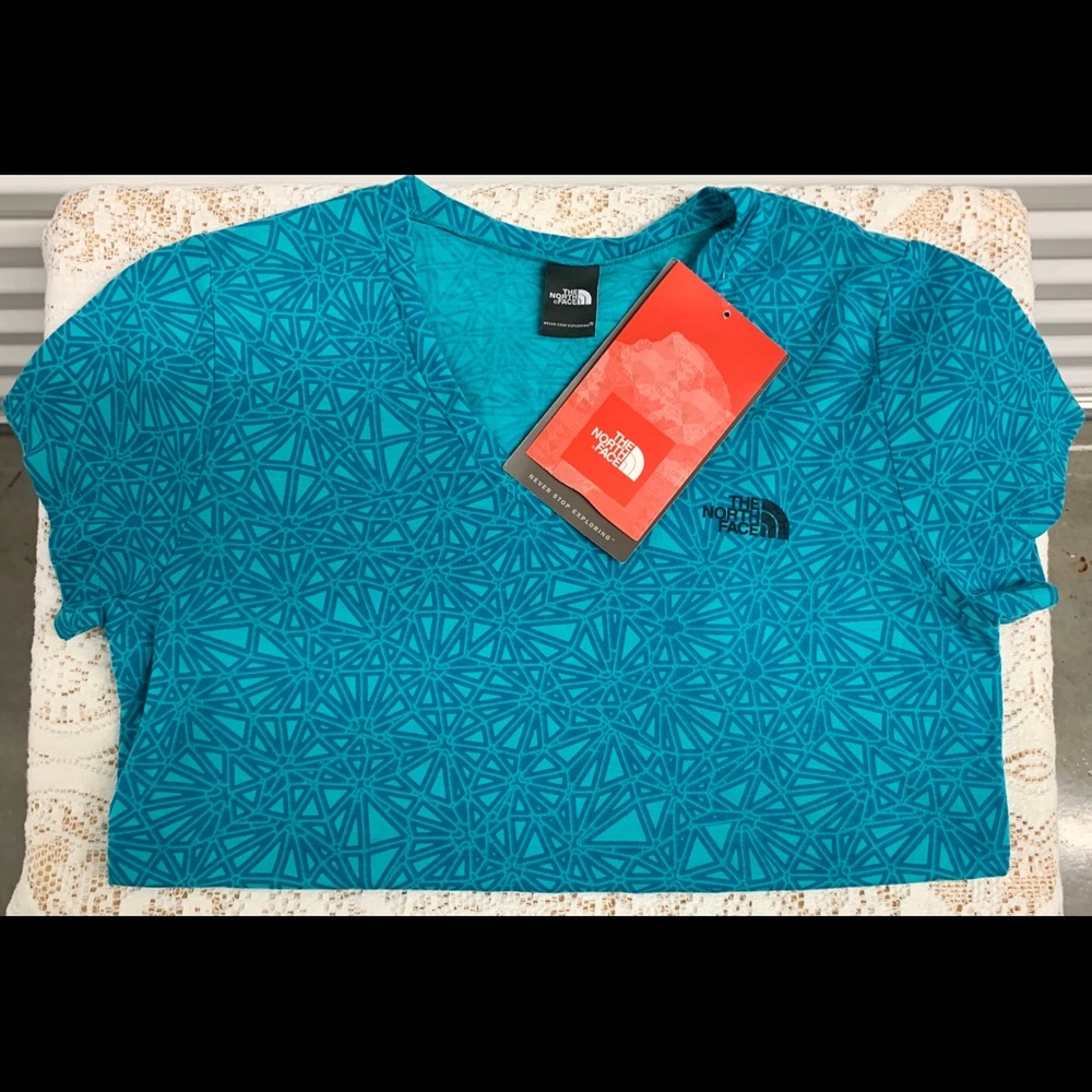 The North Face Teal Geometric Tee